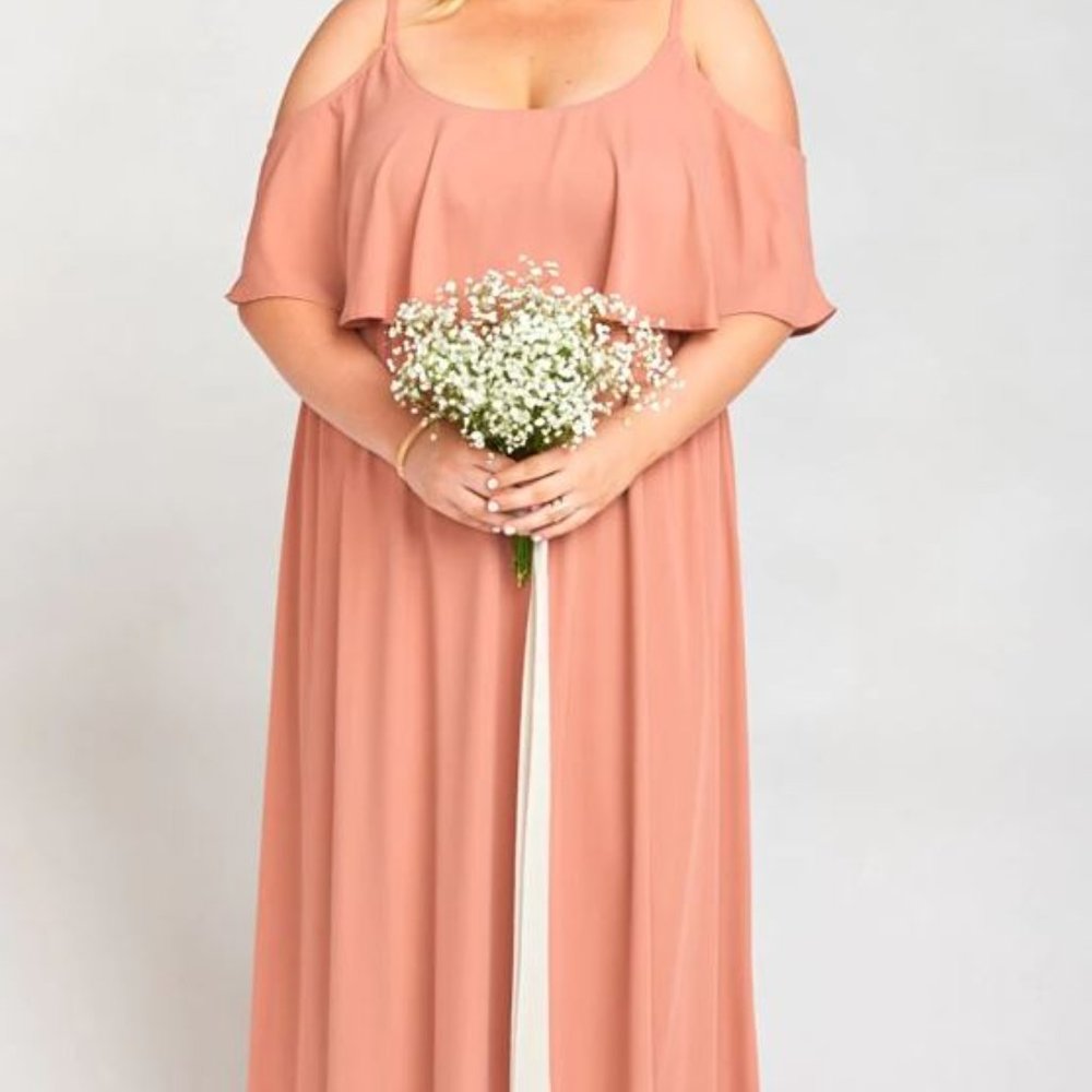 Show Me Your MuMu Rustic Mauve Crisp Caitlin Ruffle Maxi Dress